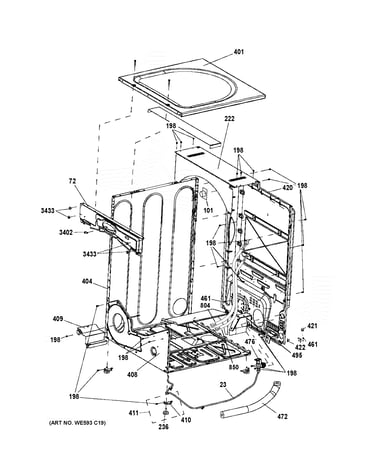 Cabinet & top panel