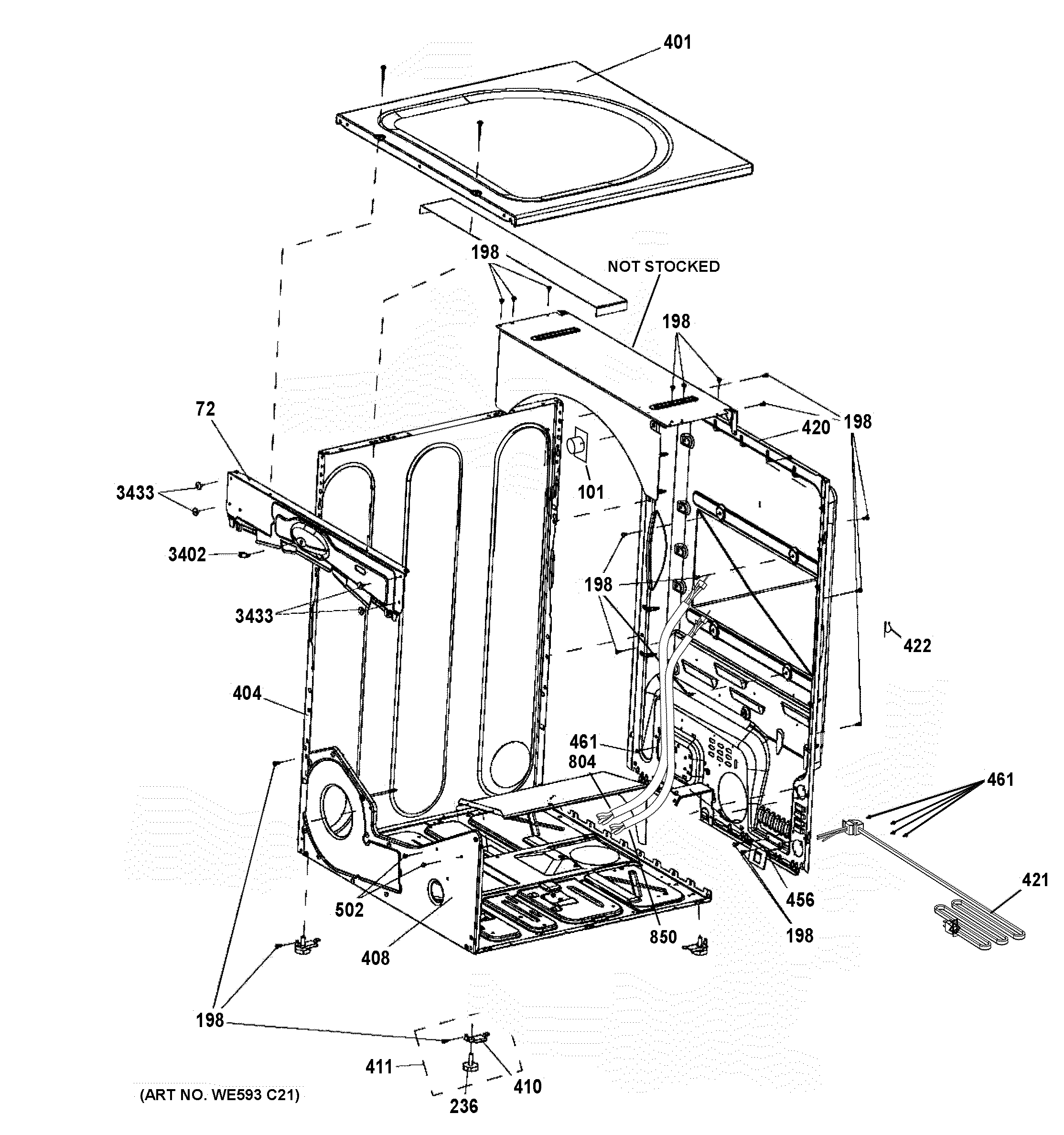 Cabinet & top panel
