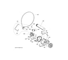 GE GFD45GSPM1DG blower & motor diagram