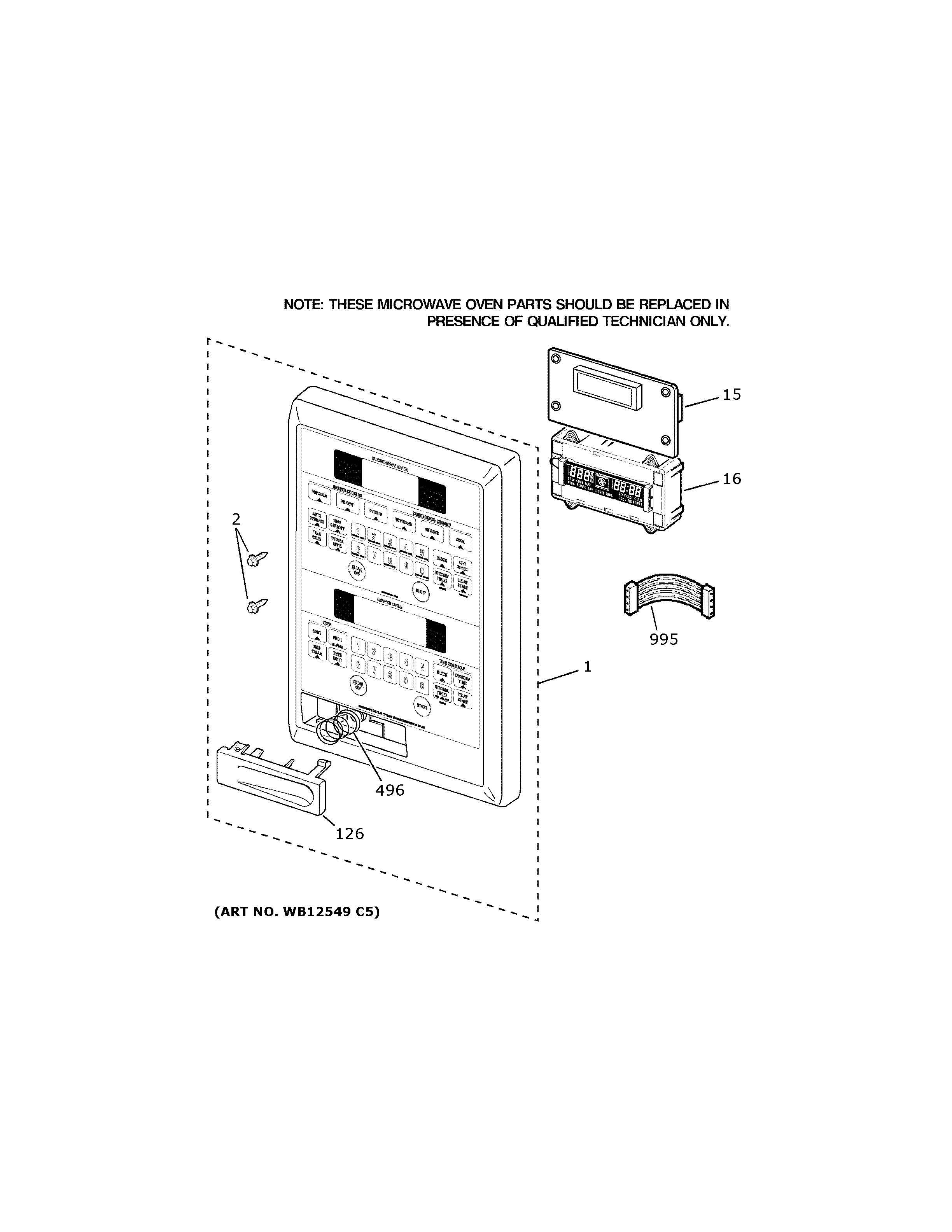 Microwave control panel