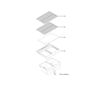 GE GIE18DTNBRBB fresh food shelves diagram