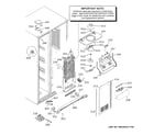 GE GSE25GSHNCSS freezer section diagram
