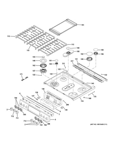 Control panel & cooktop
