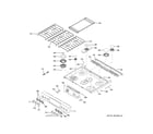 GE PGS960SEL2SS control panel & cooktop diagram