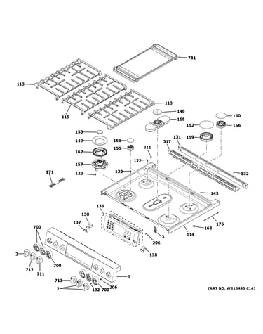 Control panel & cooktop