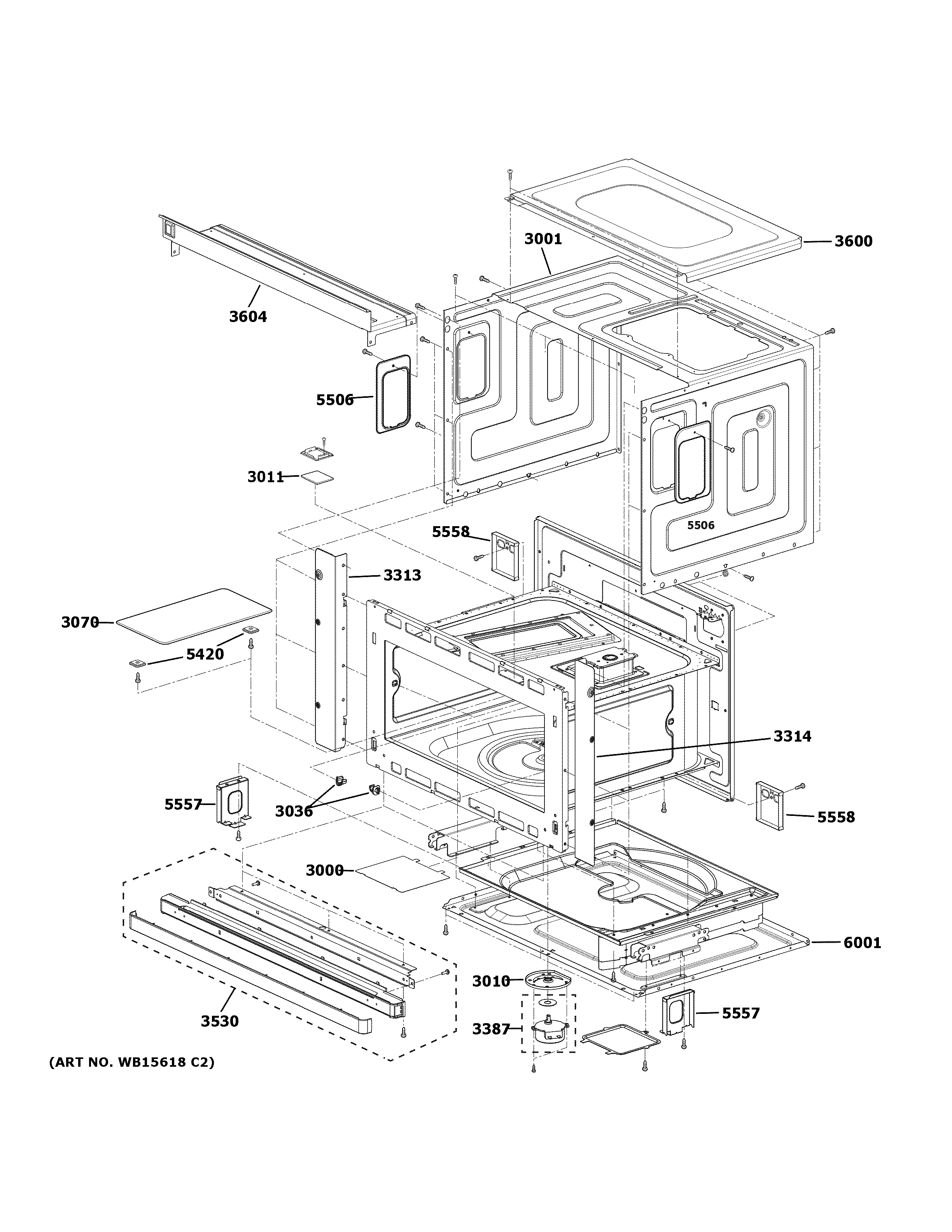 Oven cavity parts
