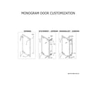 GE UCC15NJBII monogram door customization diagram