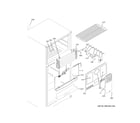 GE GTE17DTNDRCC freezer section diagram