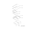 GE GIE17GSNDRSS fresh food shelves diagram