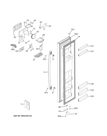 Freezer door