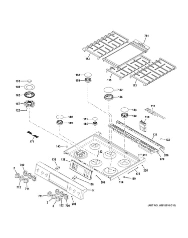 Control panel & cooktop