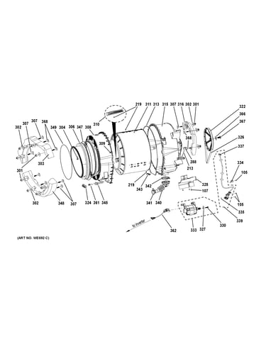 Tub & motor