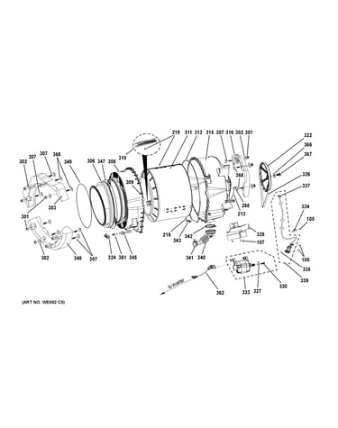Tub & motor