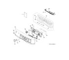 GE GFDR485GF0MC controls & backsplash diagram