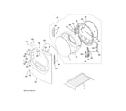 GE GFDR485GF0MC front panel & door diagram