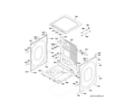 GE GFDR485GF0MC cabinet & top panel diagram