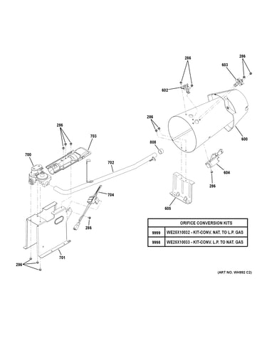Gas valve & burner assembly