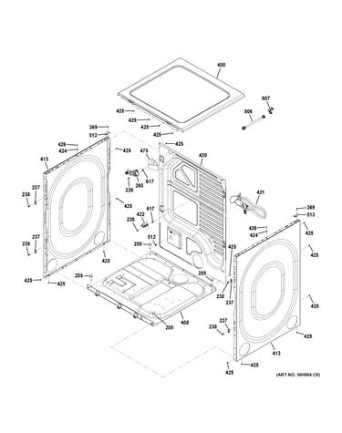 Cabinet & top panel