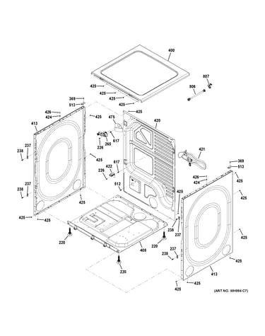 Cabinet & top panel