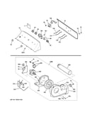Backsplash, blower & motor assembly
