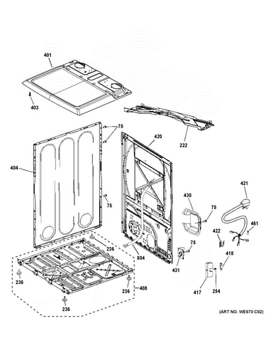 Cabinet & top panel