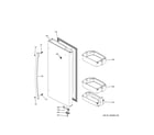 GE GYS22GSNBSS fresh food door - rh diagram