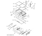 GE GYS22GSNBSS fresh food shelves diagram