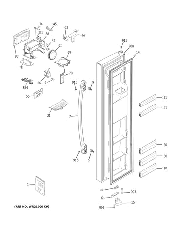 Freezer door