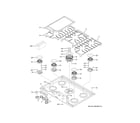 GE ZGU36RSL2SS control panel & cooktop diagram