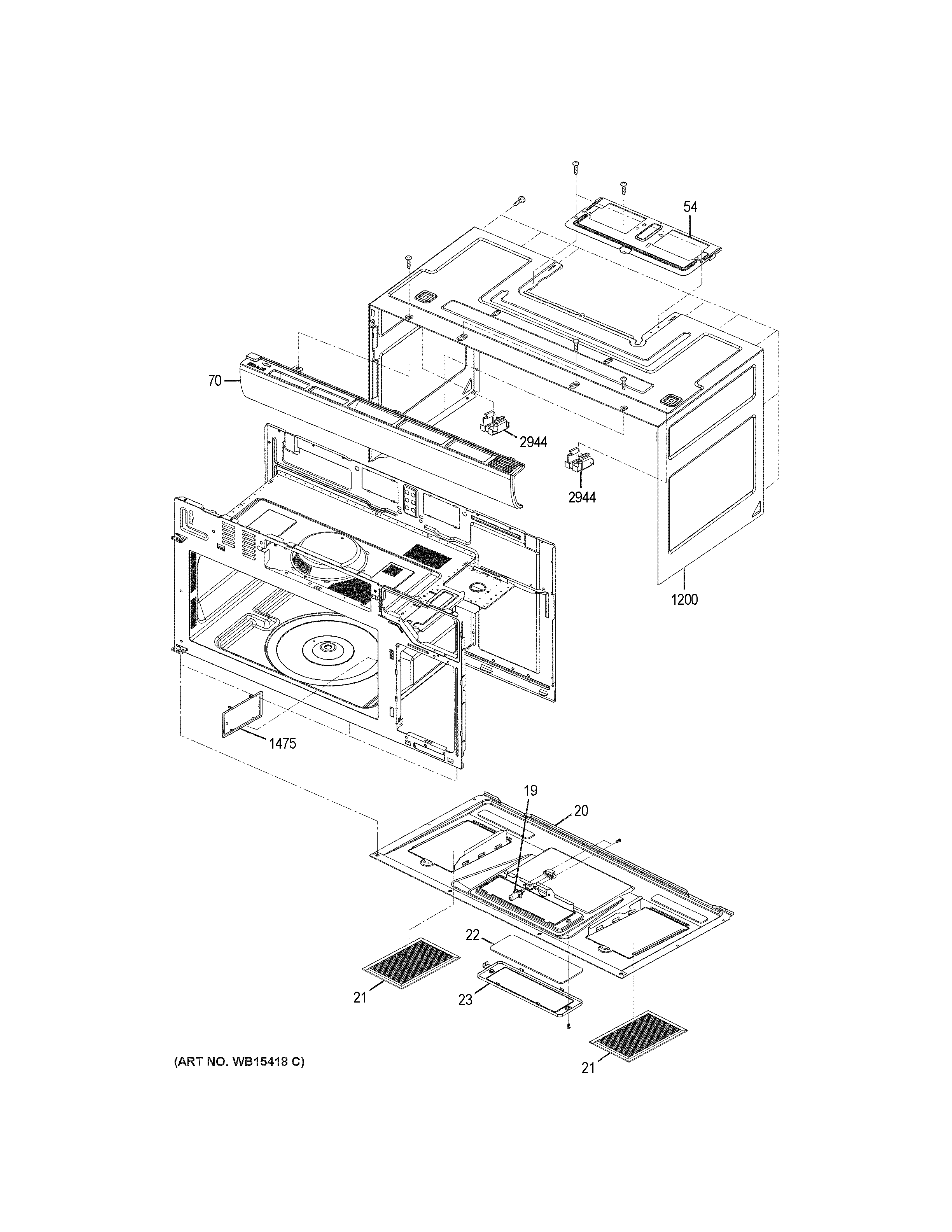 Oven cavity parts
