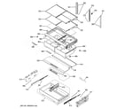 GE PYD22KSLGSS fresh food shelves diagram