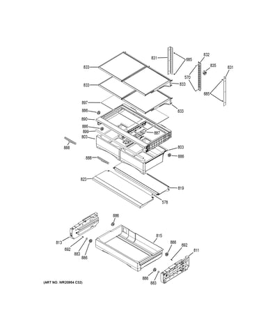 Fresh food shelves