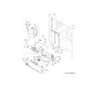 GE PWE23KELFDS fresh food section diagram