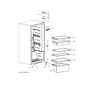 GE FUF14DLRDWW cabinet & shelves diagram