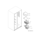 GE GSS25IMNPHES freezer shelves diagram