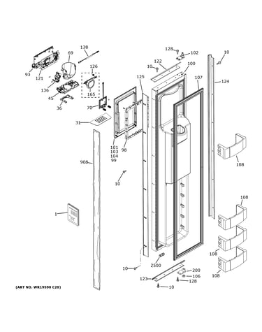 Freezer door