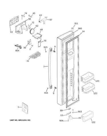 Freezer door