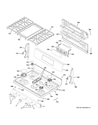 Control panel & cooktop