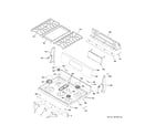 GE JGB860BEJ2TS control panel & cooktop diagram