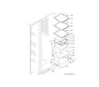 GE GZS22DGJPFBB fresh food shelves diagram