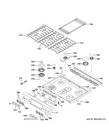 Control panel & cooktop