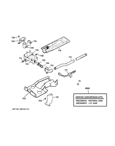 Gas valve & burner assembly