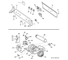 GE DRSR495GG2WW backsplash, blower & motor diagram