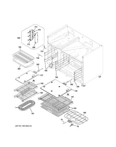 Oven cavity parts