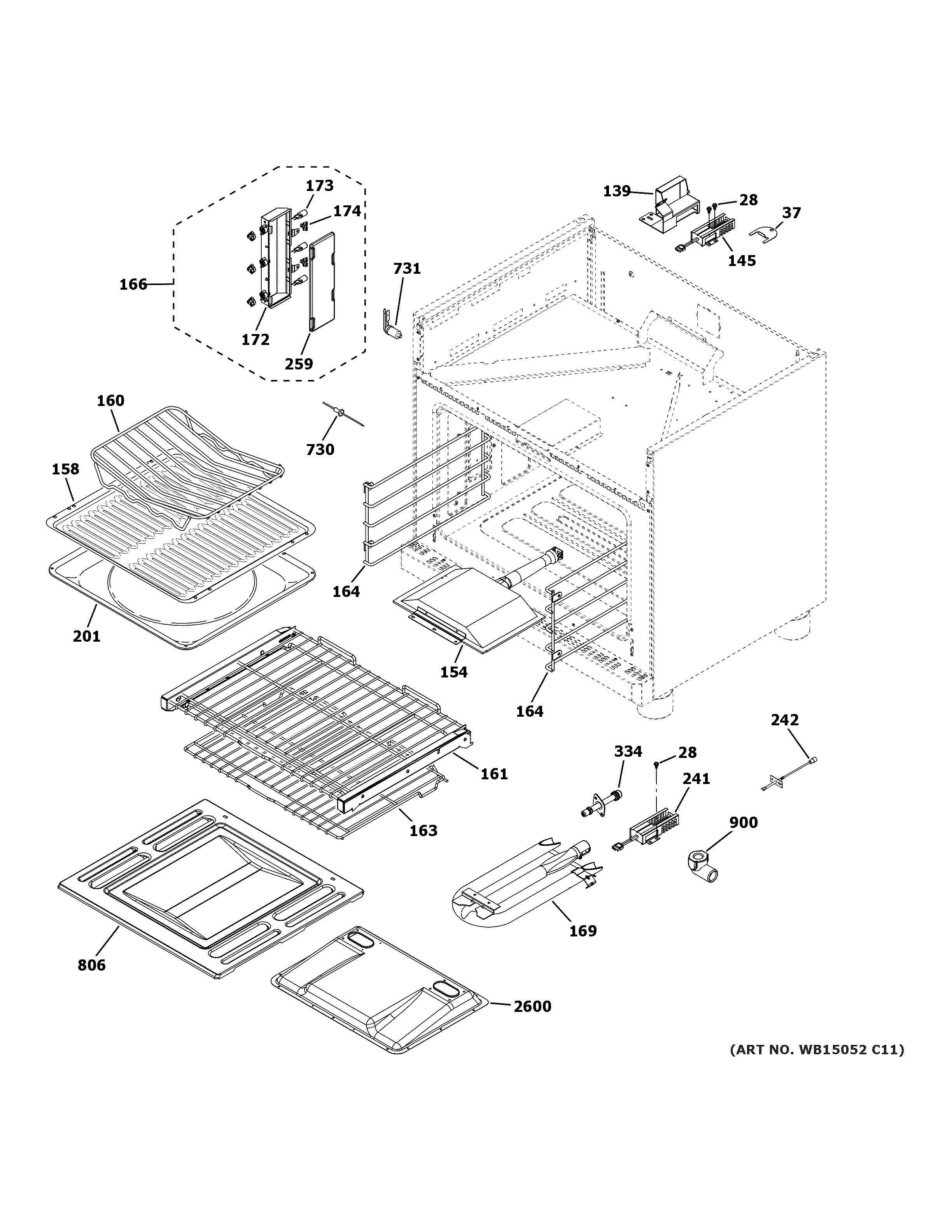 Oven cavity parts