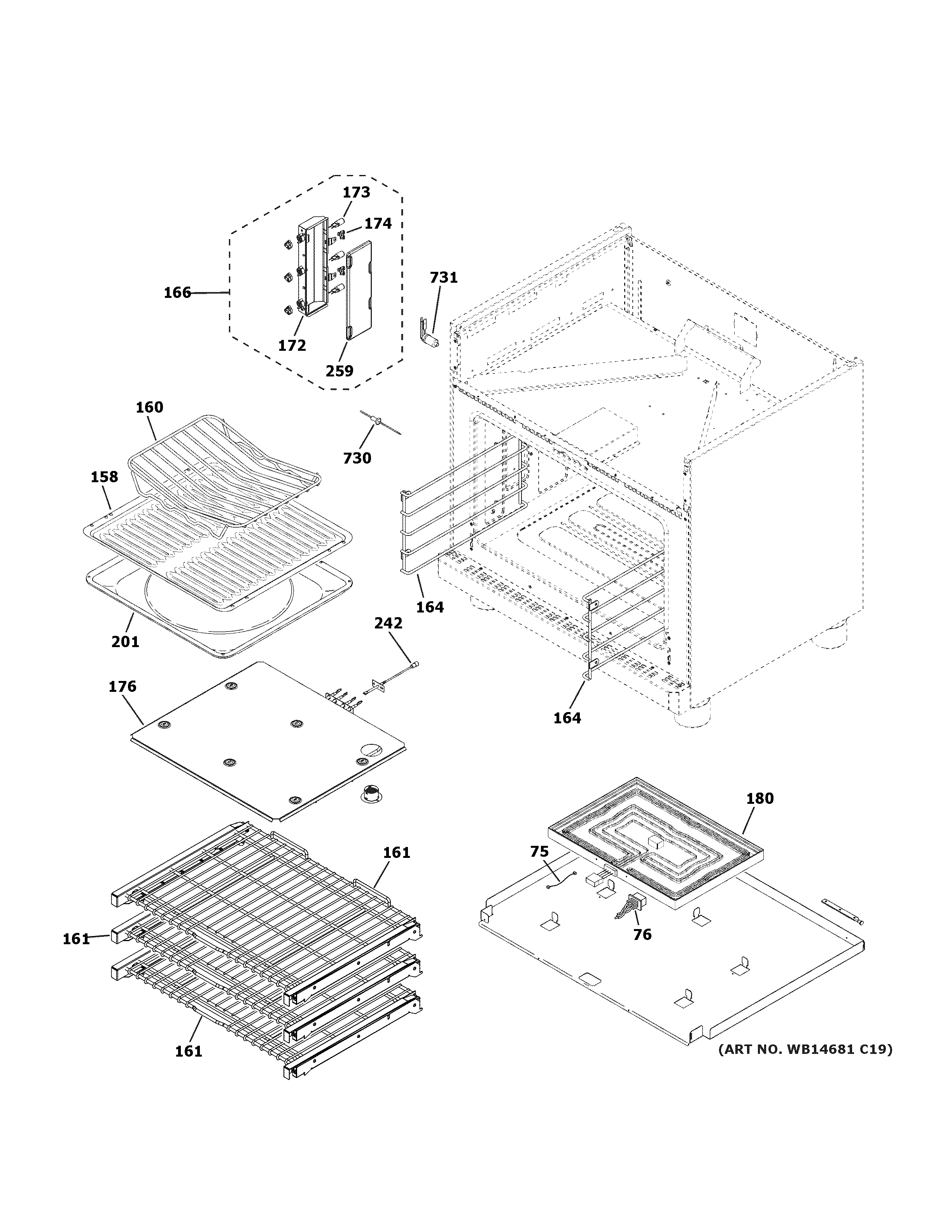 Oven cavity parts