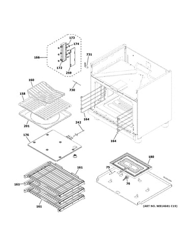 Oven cavity parts