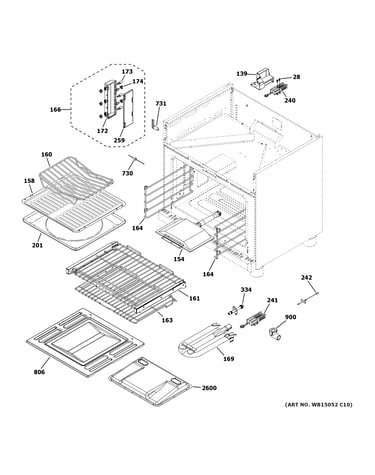 Oven cavity parts