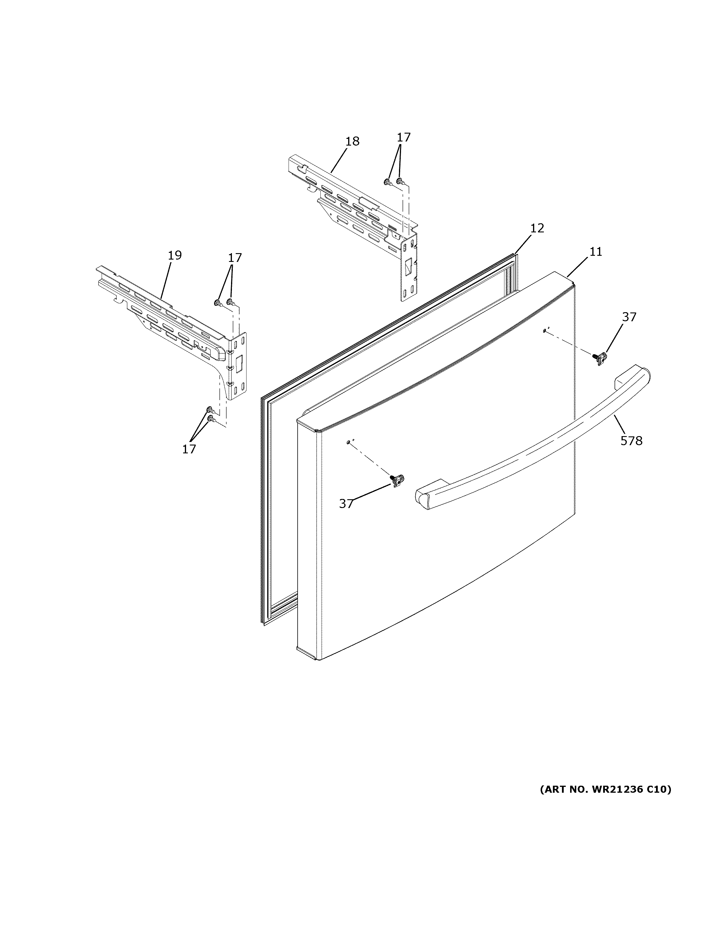Freezer door