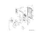 GE GYE18JEMAFDS dispenser door diagram